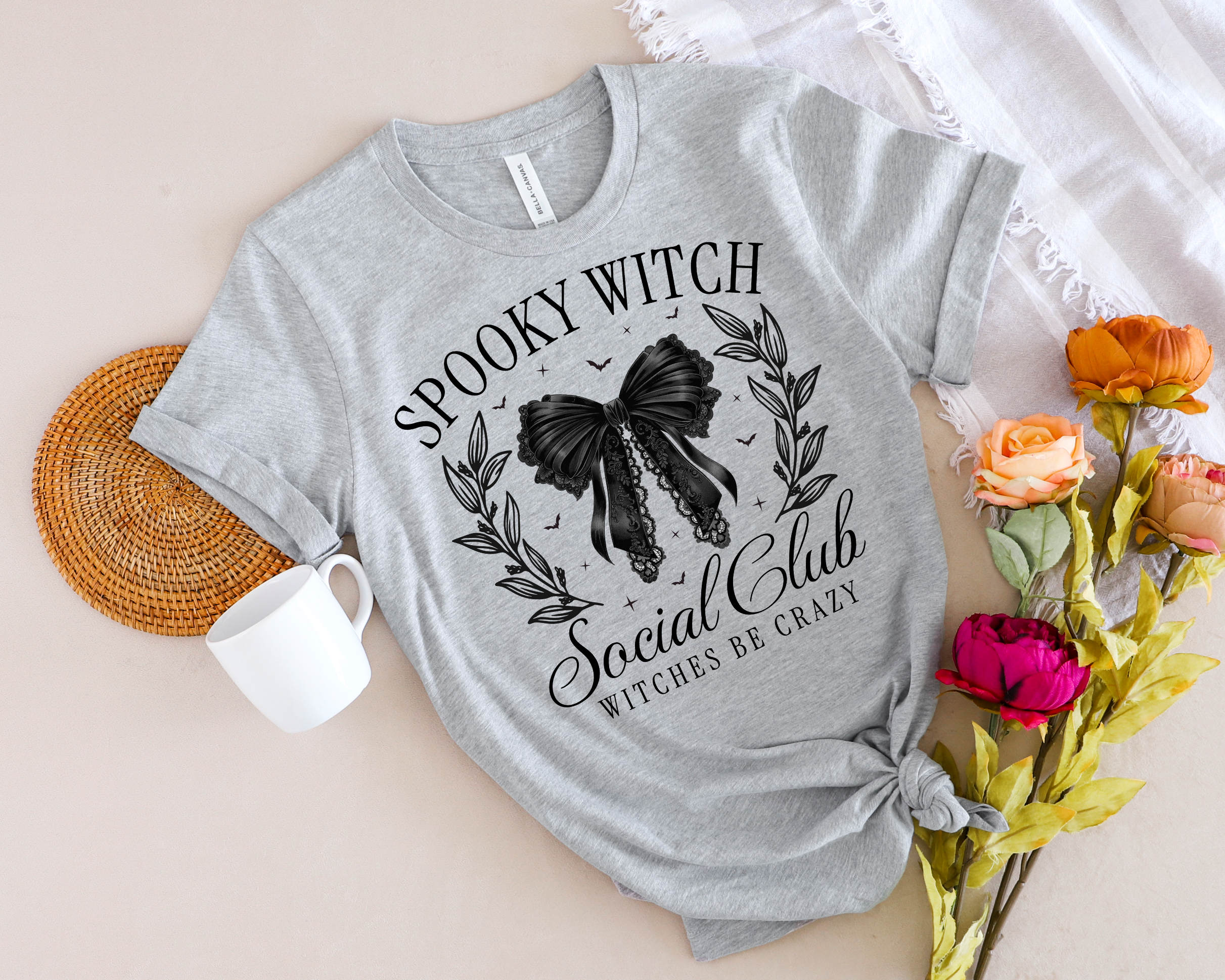 Spooky Witch Bow Social Club Full Color Transfer
