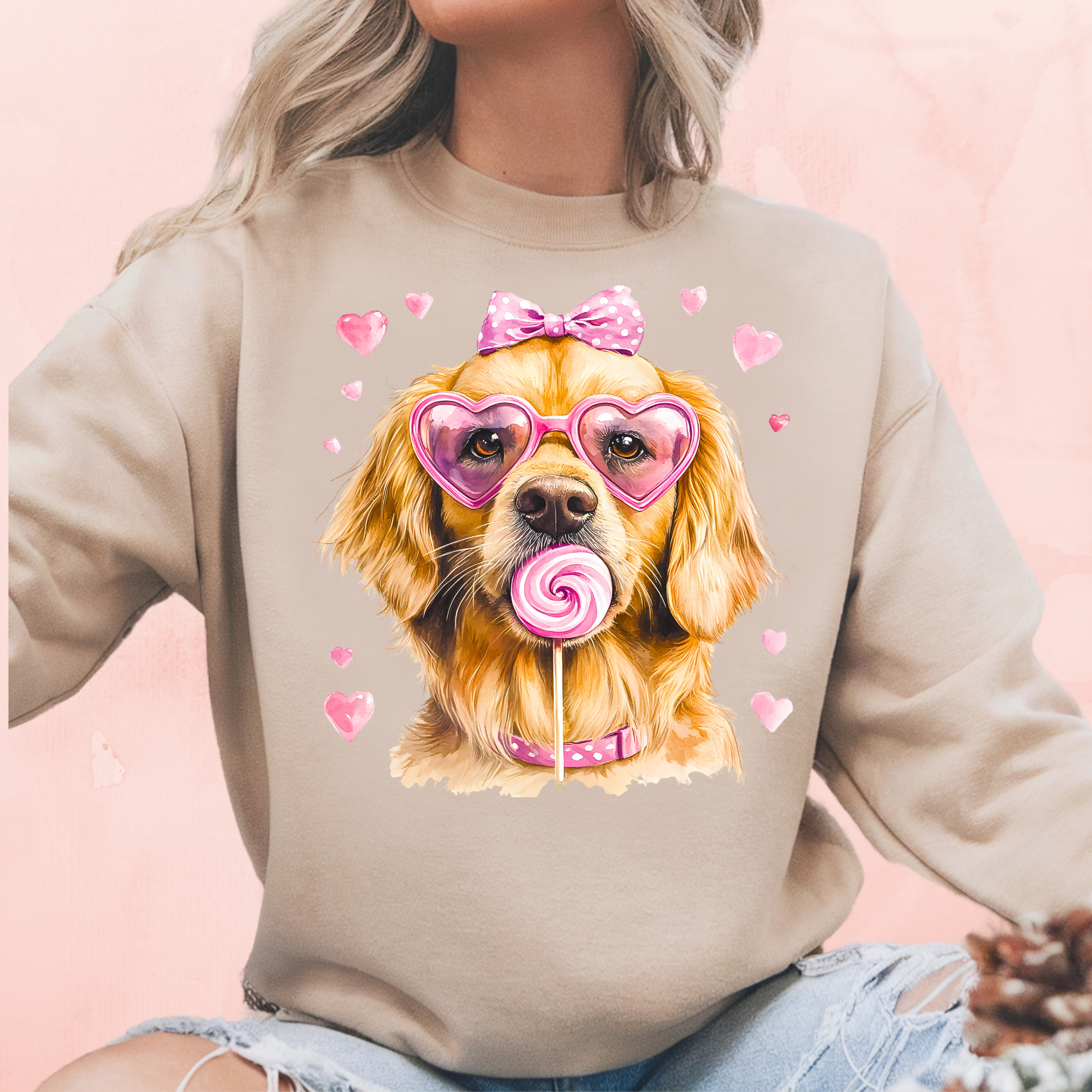 Valentine’s Day Golden Retriever Coquette